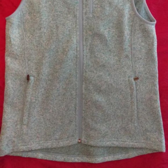 Marled Glacial Green Sweater Fleece vest size Med - Picture 2 of 6